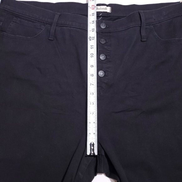 Madewell Petite 10" High-Rise Roadtripper Black Jeggings 37P - Picture 9 of 14